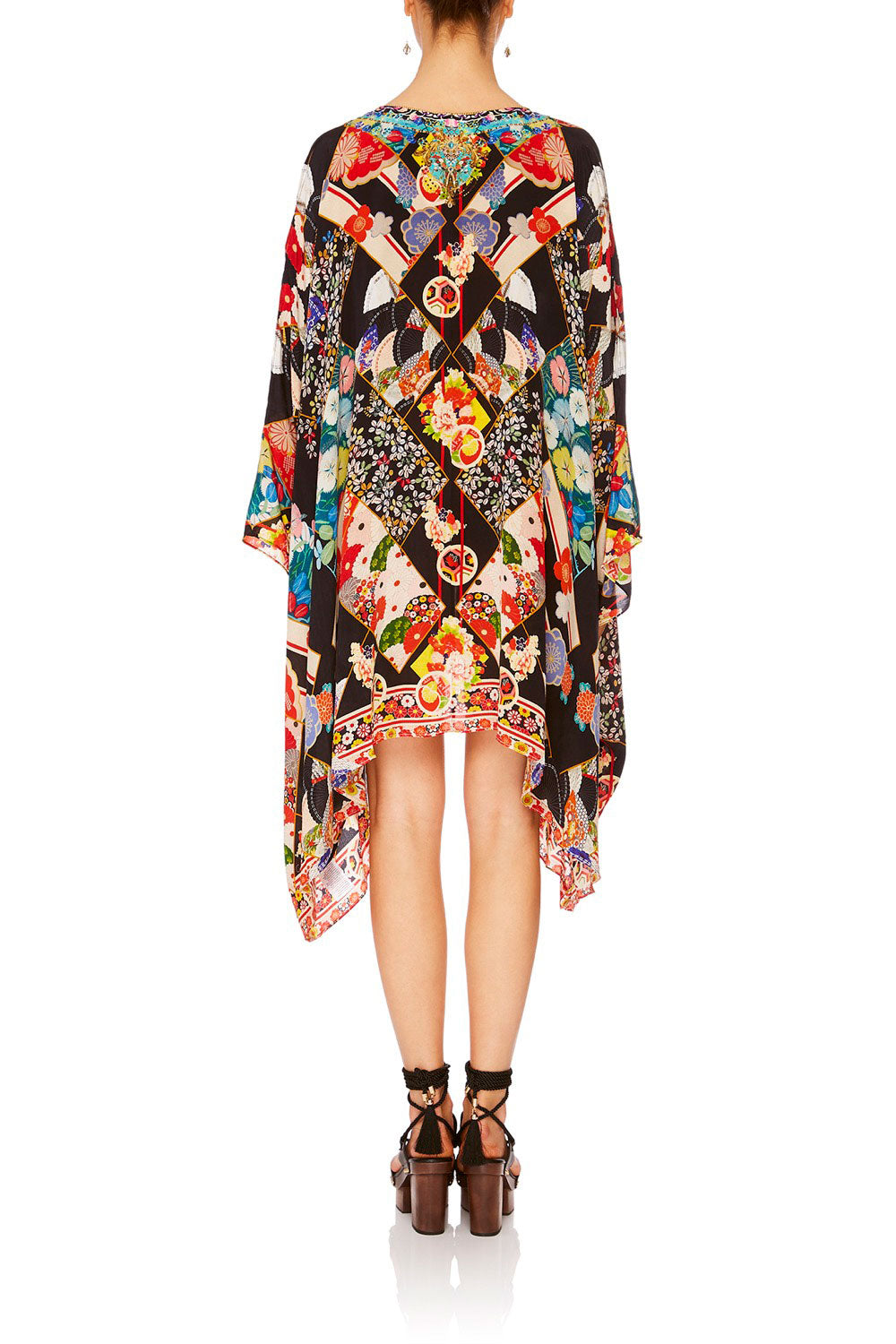 CAMILLA STAR GIRL FRONT SPLIT SHORT KAFTAN