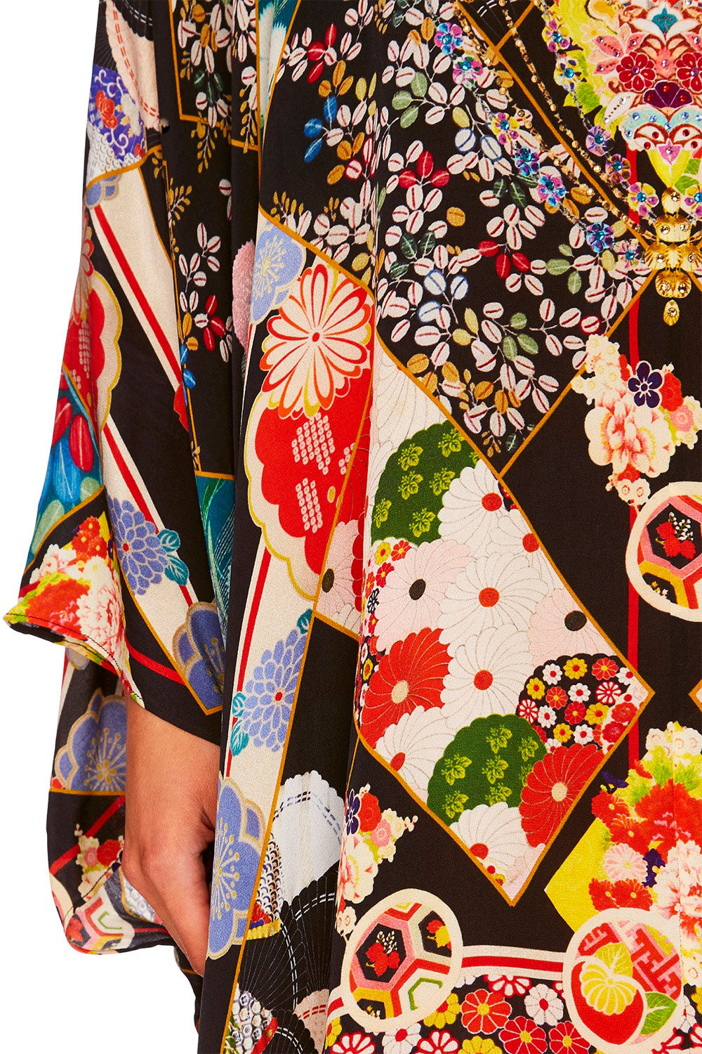 CAMILLA STAR GIRL FRONT SPLIT SHORT KAFTAN