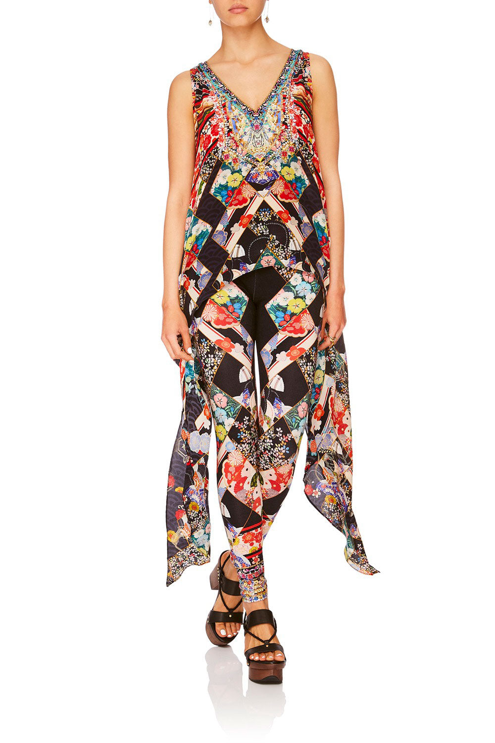 CAMILLA STAR GIRL HIGH LOW CROSS BACK TOP