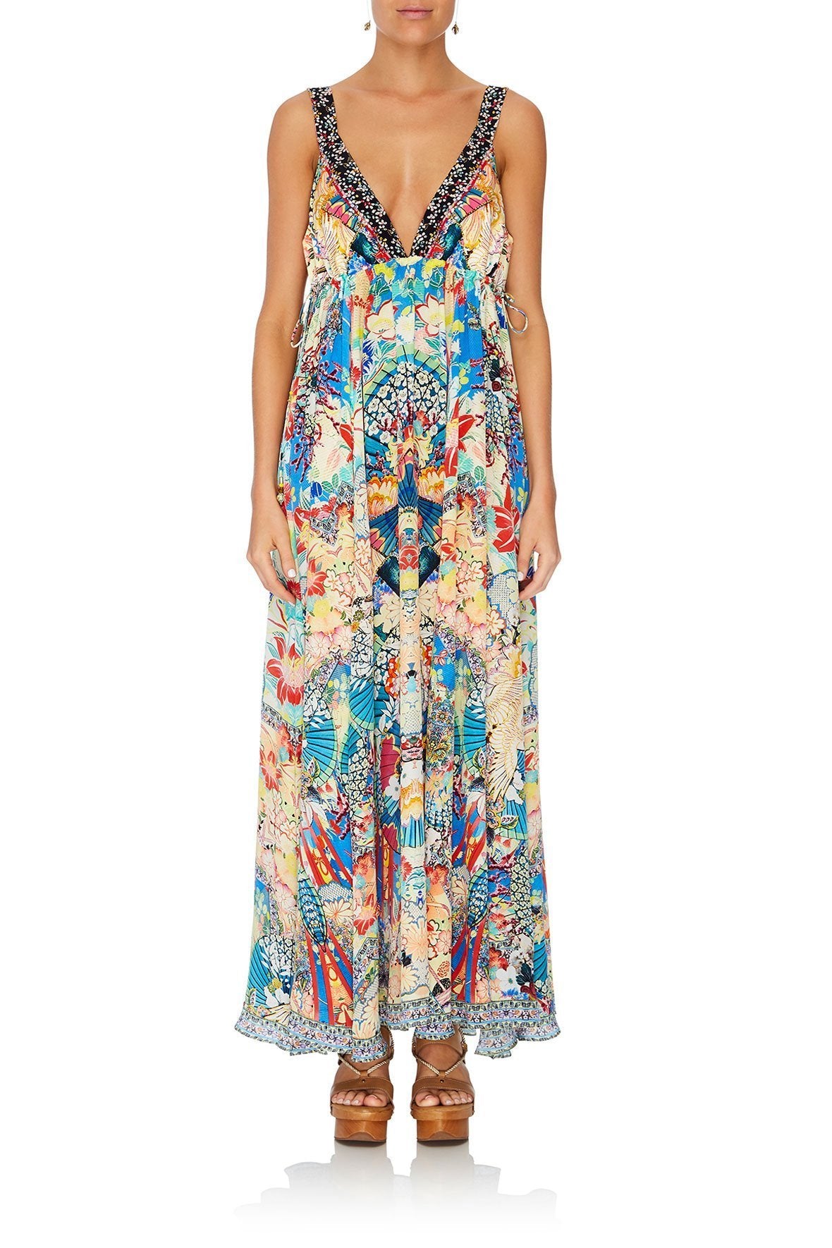 STRAP DRESS WITH GATHERED WAIST MISO IN LOVE