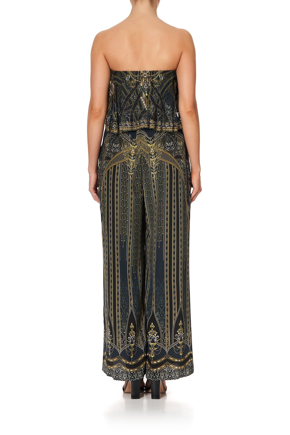 STRAPLESS JUMPSUIT WITH FRILL GREAT SCOTT