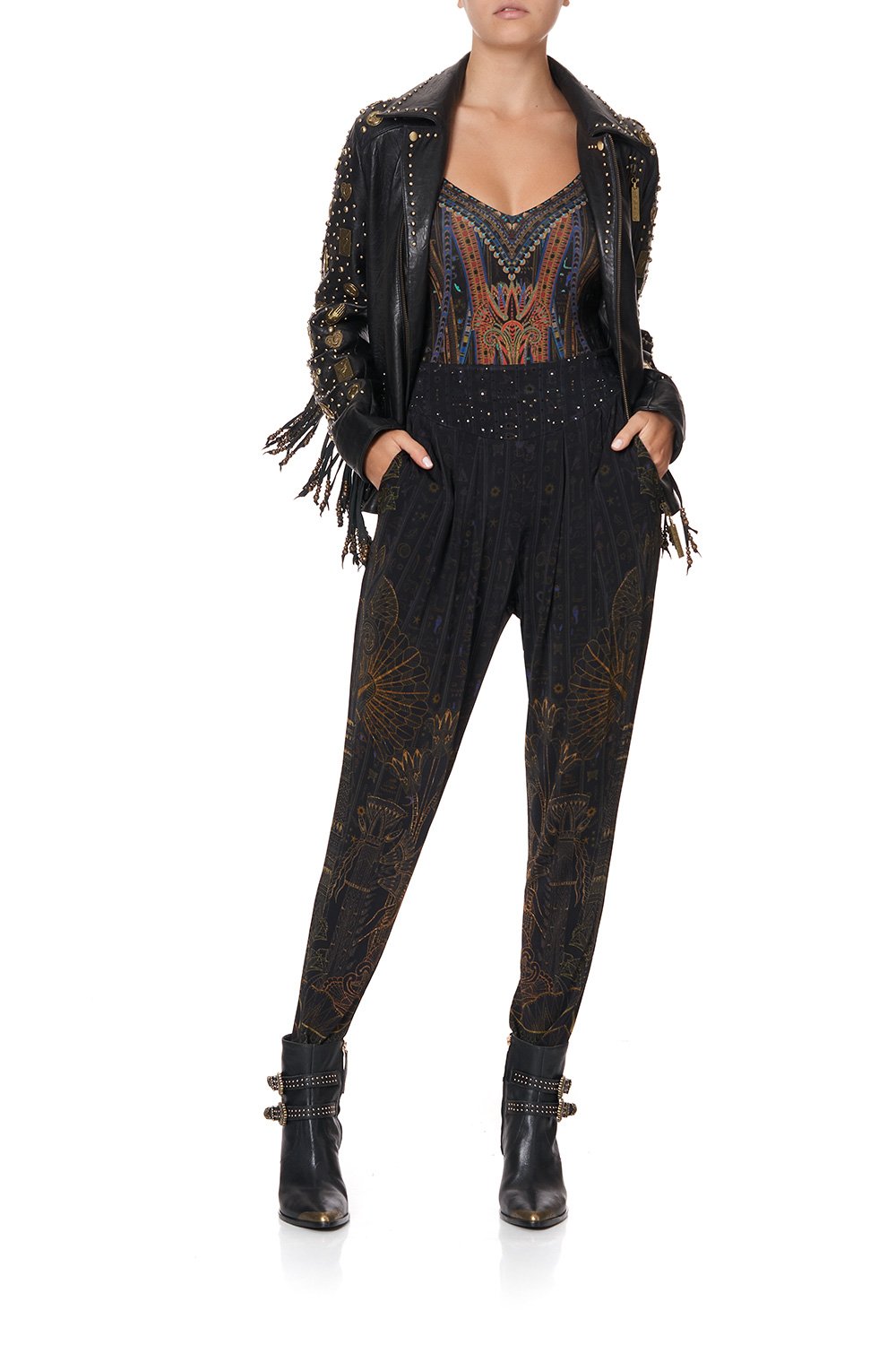 STUDDED BIKER JACKET COBRA KING