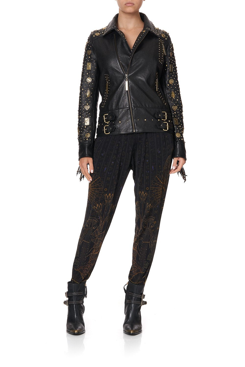 STUDDED BIKER JACKET COBRA KING