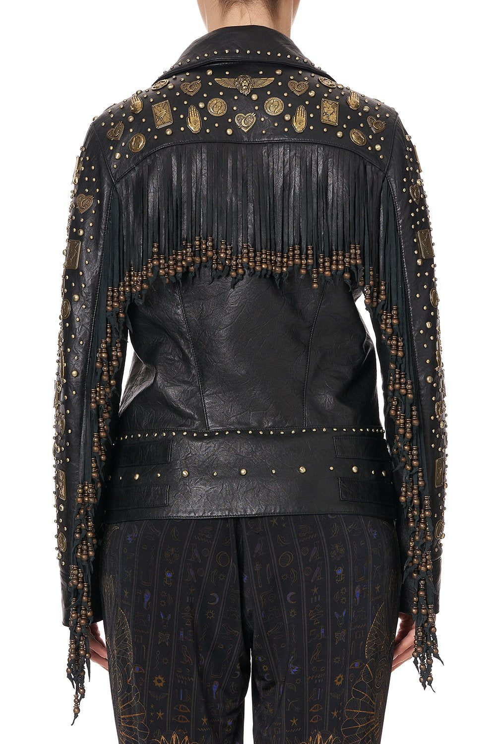 STUDDED BIKER JACKET COBRA KING