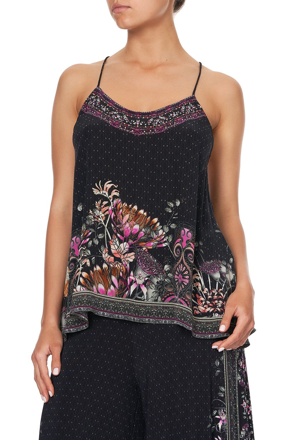 T BACK SHOESTRING TOP RESTLESS NIGHTS