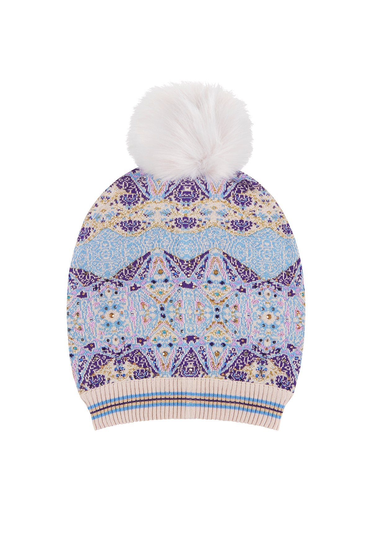 TALES OF TATIANA BEANIE W DETACHABLE POM POM