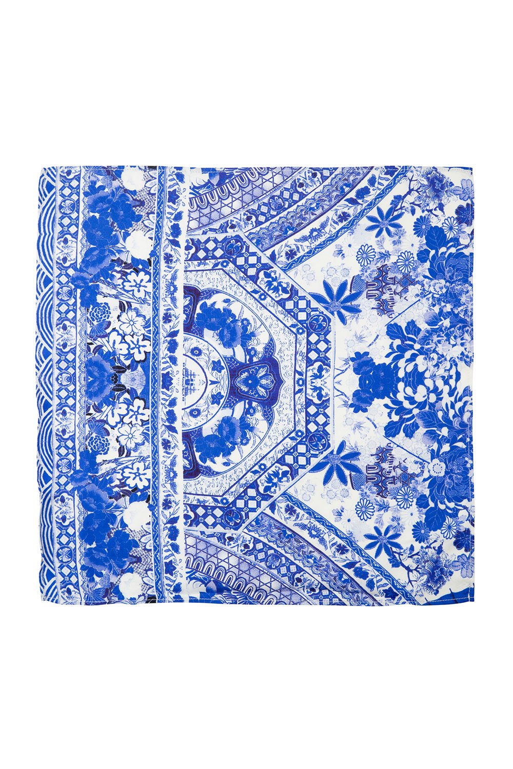 CAMILLA THE FAN SEA MENS POCKET SQUARE