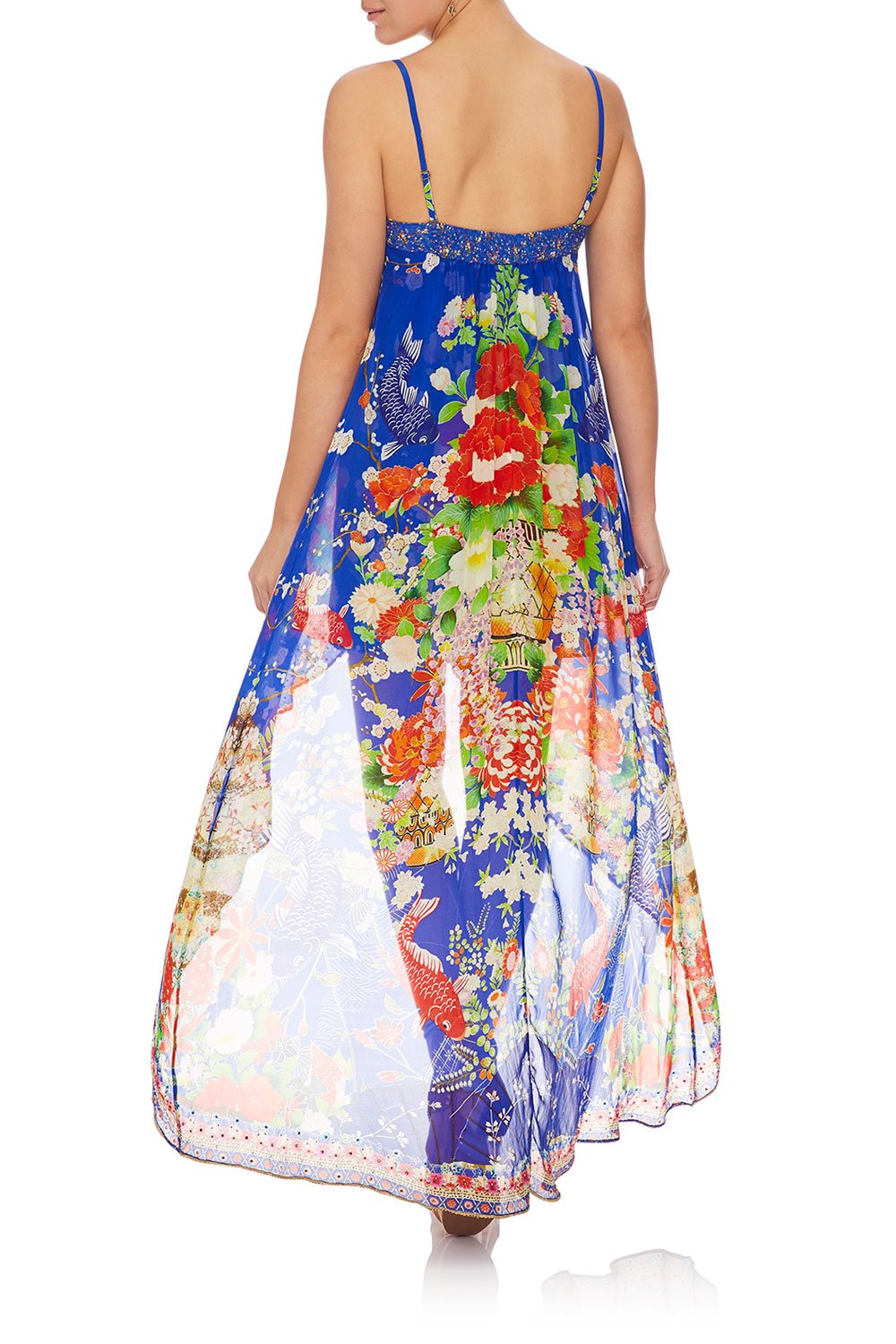 CAMILLA TIE DETAIL OVERLAY PLAYSUIT PLAYING KOI