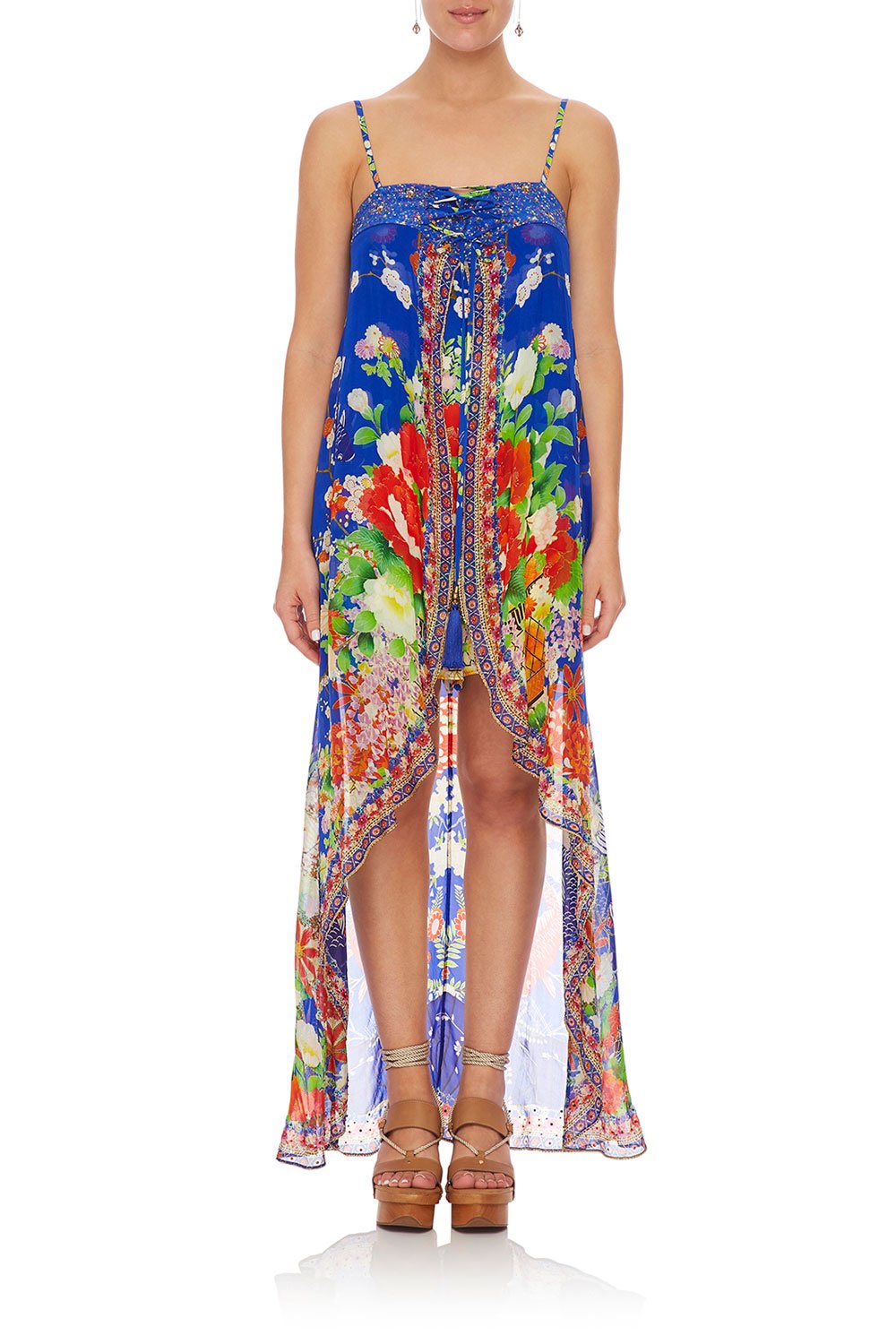 CAMILLA TIE DETAIL OVERLAY PLAYSUIT PLAYING KOI