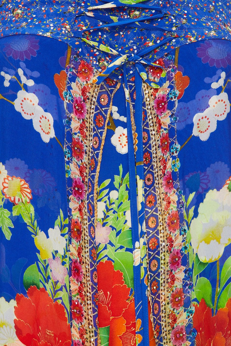 CAMILLA TIE DETAIL OVERLAY PLAYSUIT PLAYING KOI