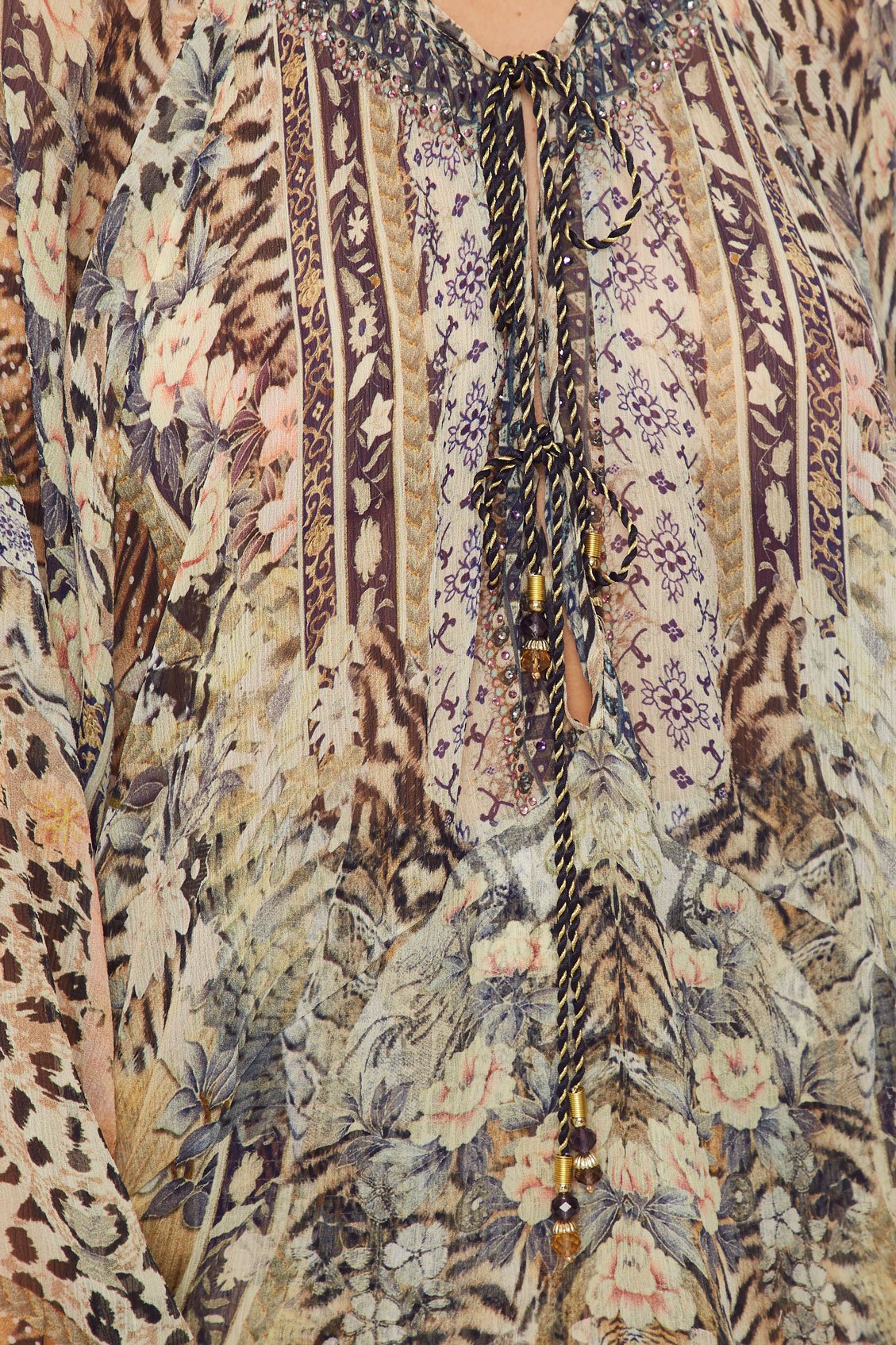 CAMILLA TIE FRONT HIGH LOW HEM BLOUSE MOTO MAIKO