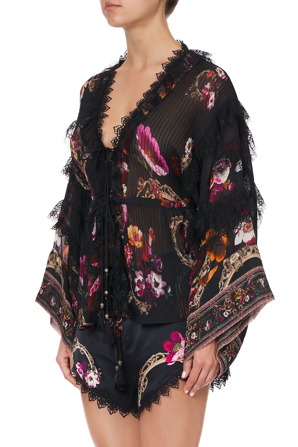 TIE FRONT LACE INSERT LAYER MIRROR MIRROR