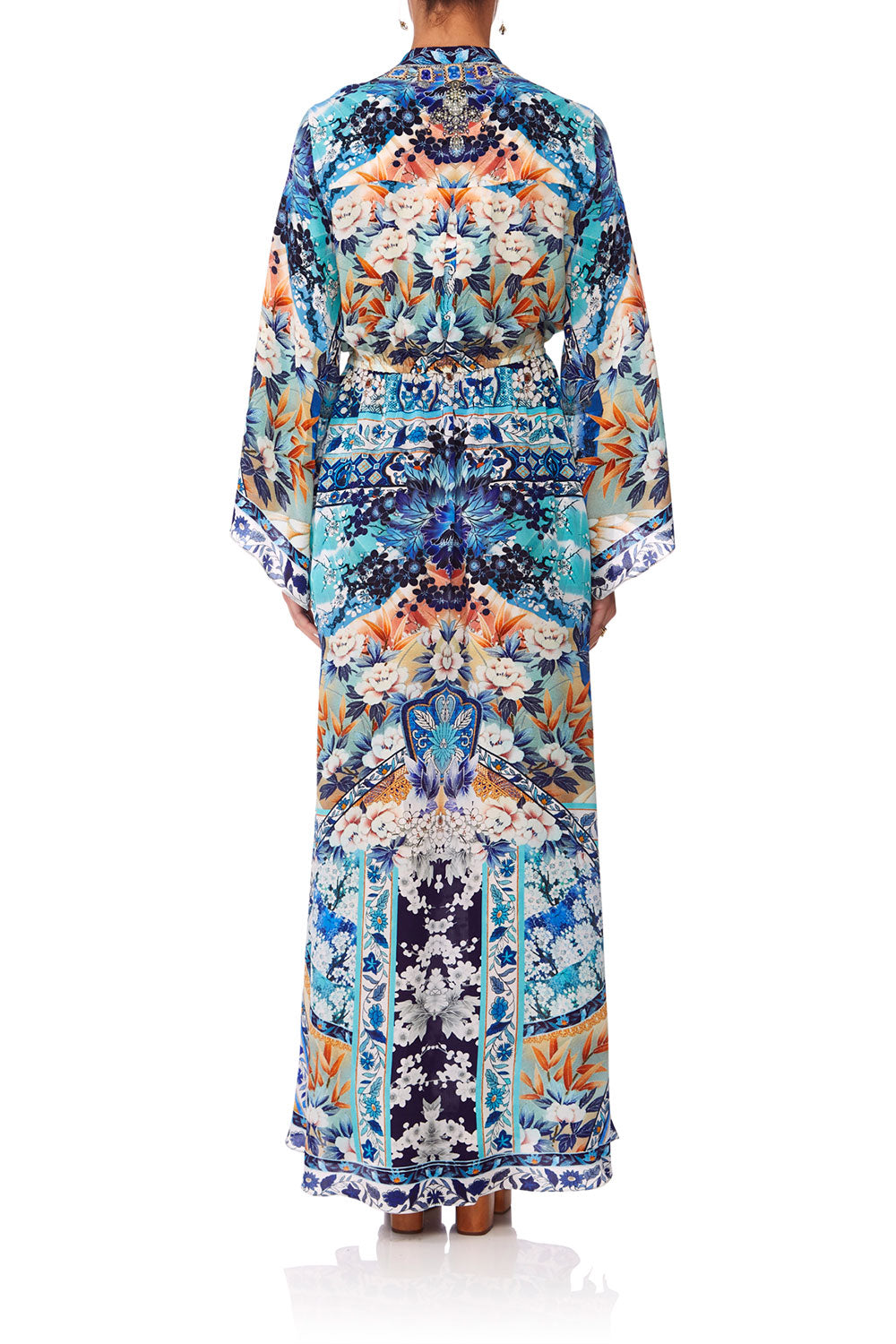 CAMILLA TOKYO TRIBE DRAWSTRING BUTTON UP DRESS