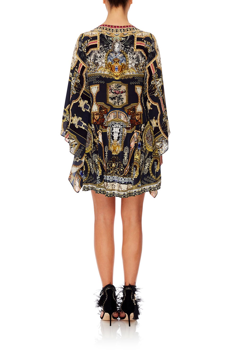 CAMILLA U-RING DRESS WITH KIMONO SLEEVE MIDNIGHT MEETING