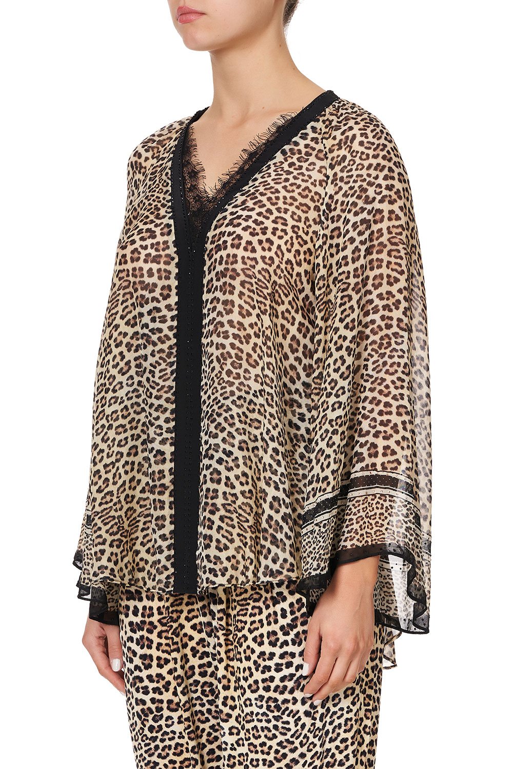 V NECK BLOUSE WITH NECKBAND SEX KITTEN