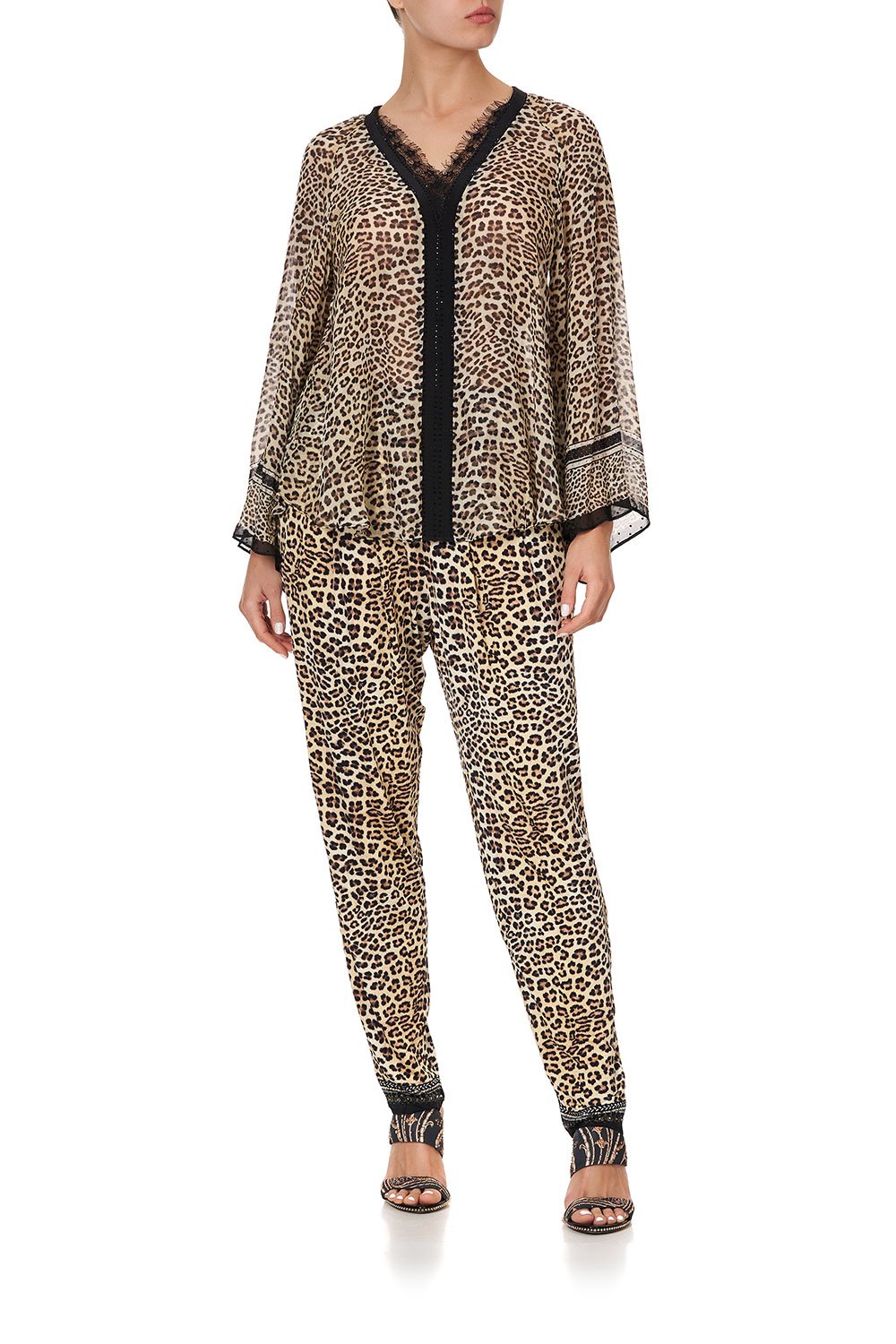 V NECK BLOUSE WITH NECKBAND SEX KITTEN