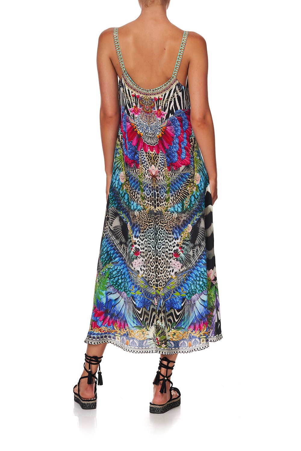 V NECK MIDI SLIP DRESS CAFE NAIROBI