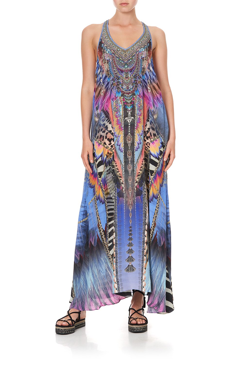 V NECK RACERBACK DRESS LOVE ON THE WING