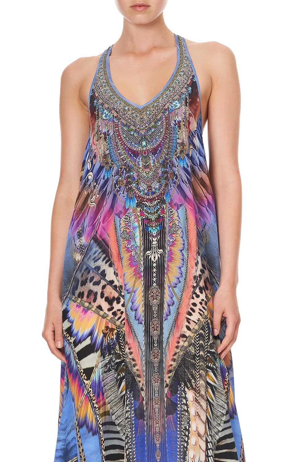 V NECK RACERBACK DRESS LOVE ON THE WING