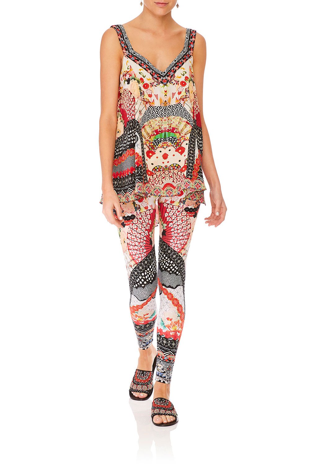 CAMILLA VINTAGE VIXEN V-NECK STRAP TOP