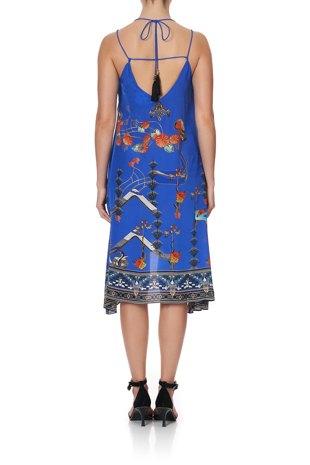 V-NECK STRAPPY FLARE DRESS TREE OF LIFE