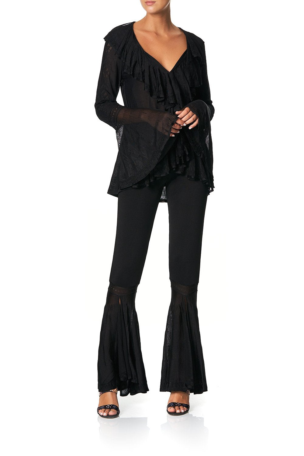 CAMILLA WATERFALL POINTELLE CARDI HAUTE PROVINCIAL