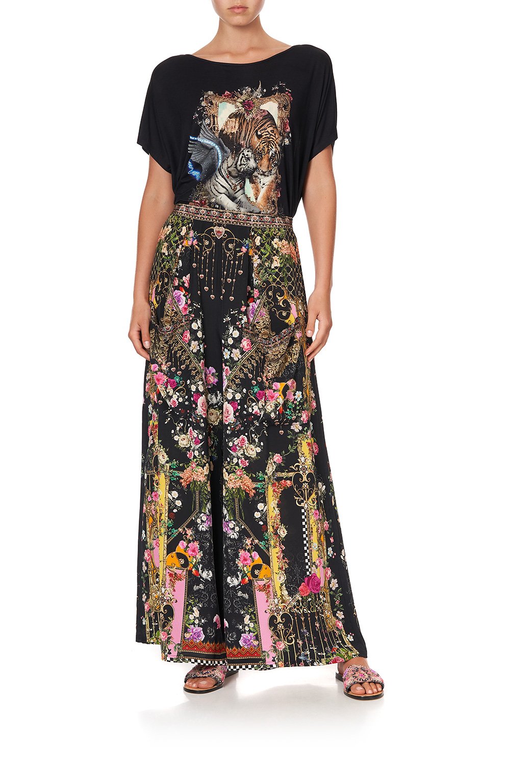 WIDE LEG TROUSER WITH FRONT POCKETS MONTAGUES CAPULET
