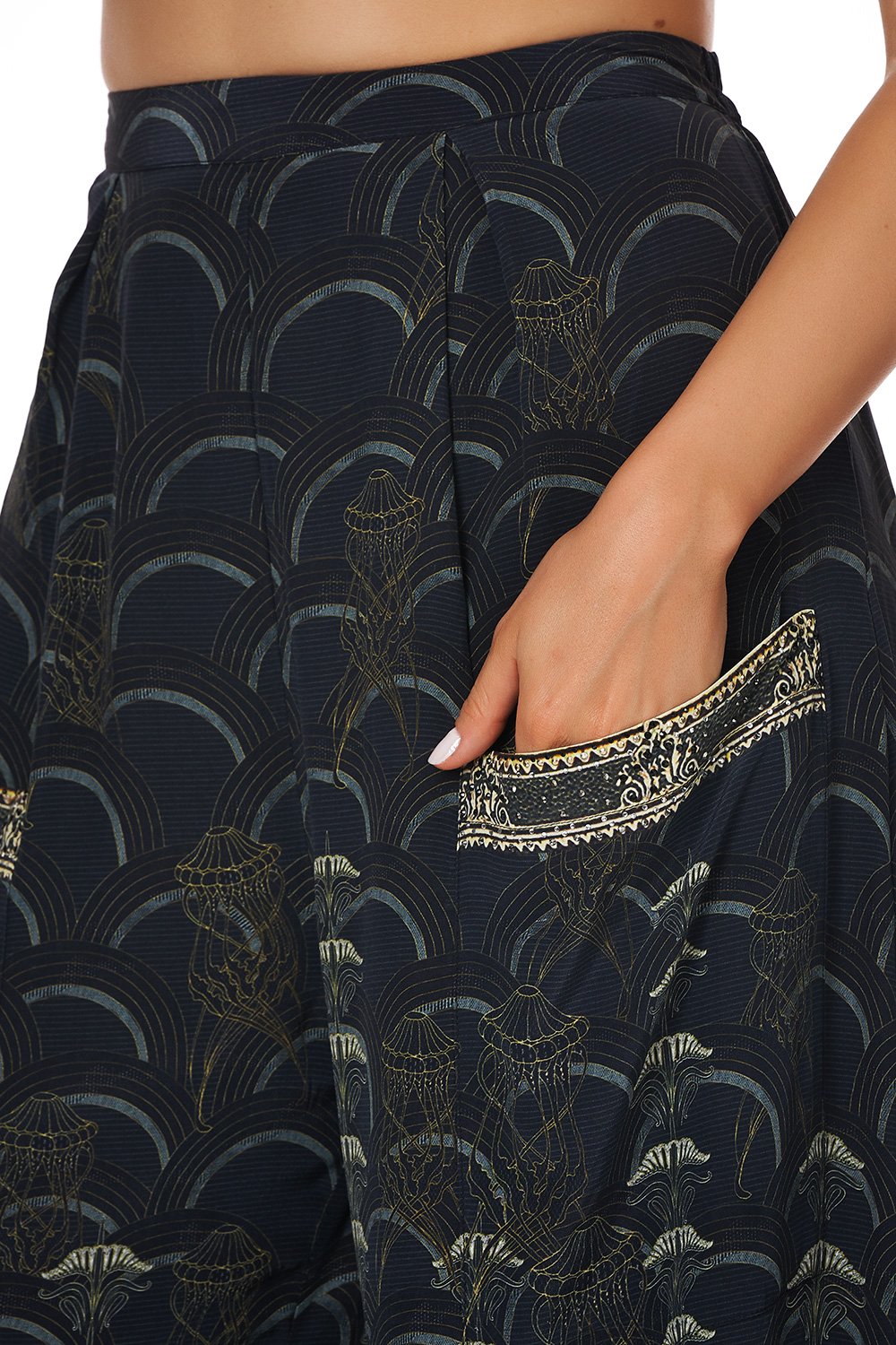 WIDE LEG TROUSER WITH FRONT POCKETS WISE WINGS