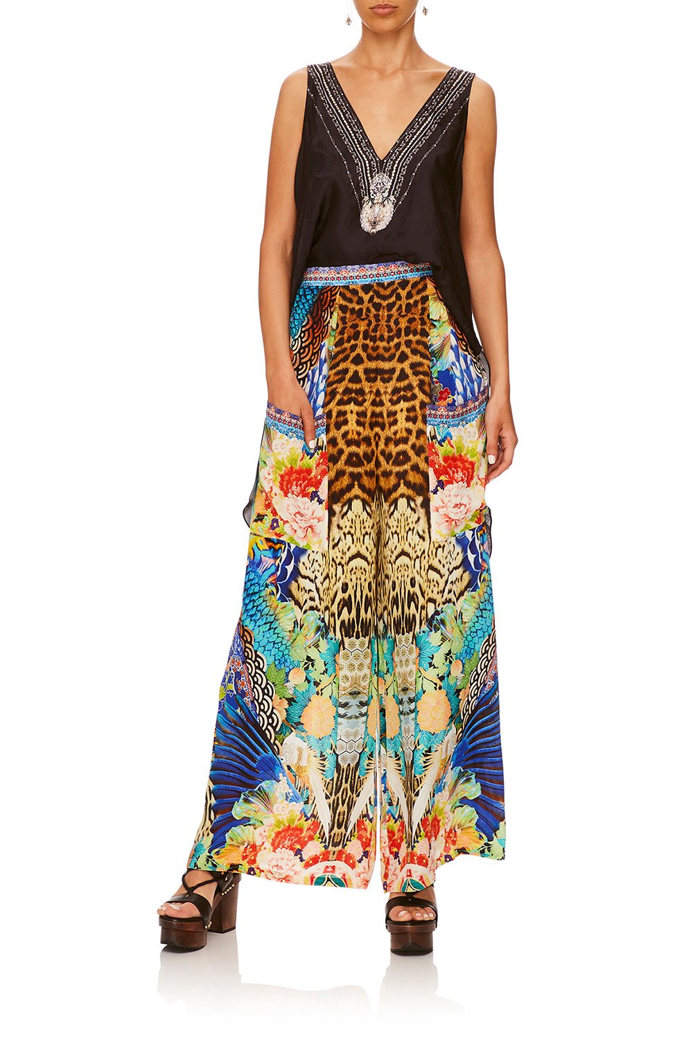 WIDE LEG TROUSER WITH FRONT POCKETS SPACE COWGIRL