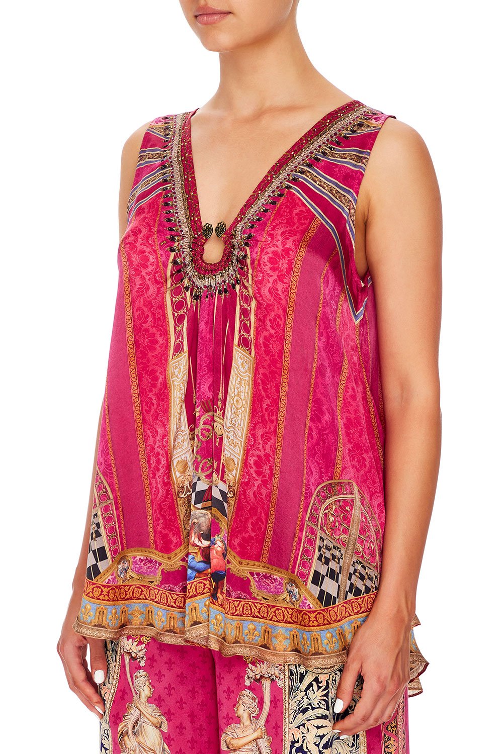 CAMILLA WIDE STRAP U-RING TOP LOUNGE HOUR