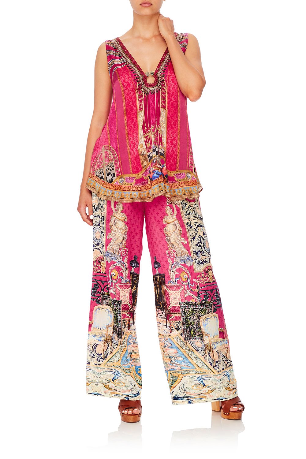 CAMILLA WIDE STRAP U-RING TOP LOUNGE HOUR