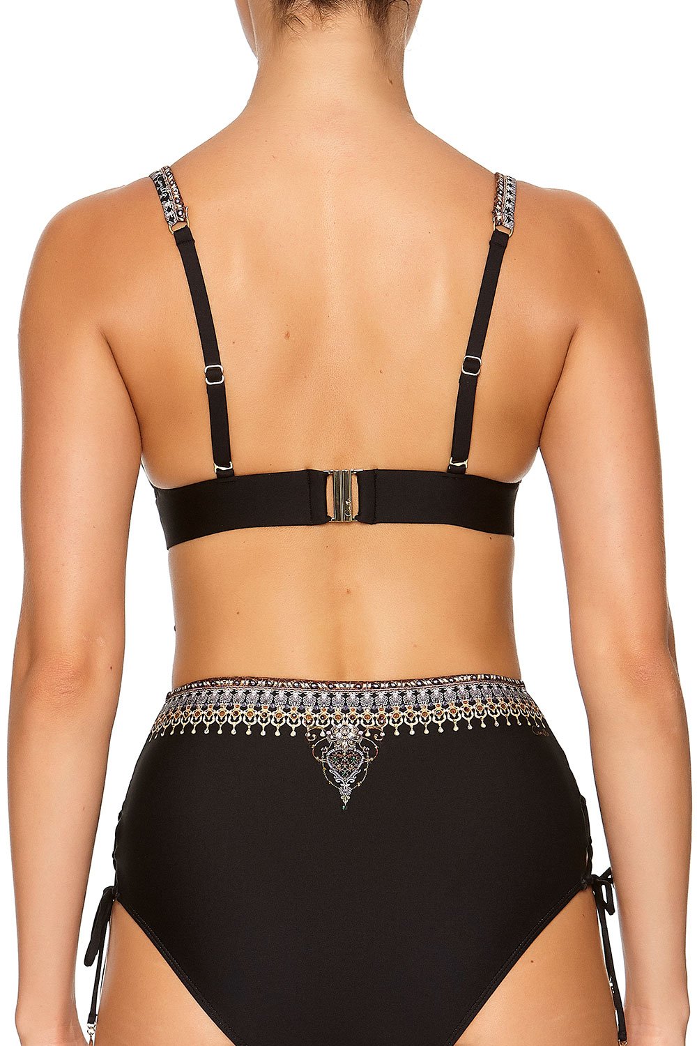 WRAP FRONT BRA BLACK