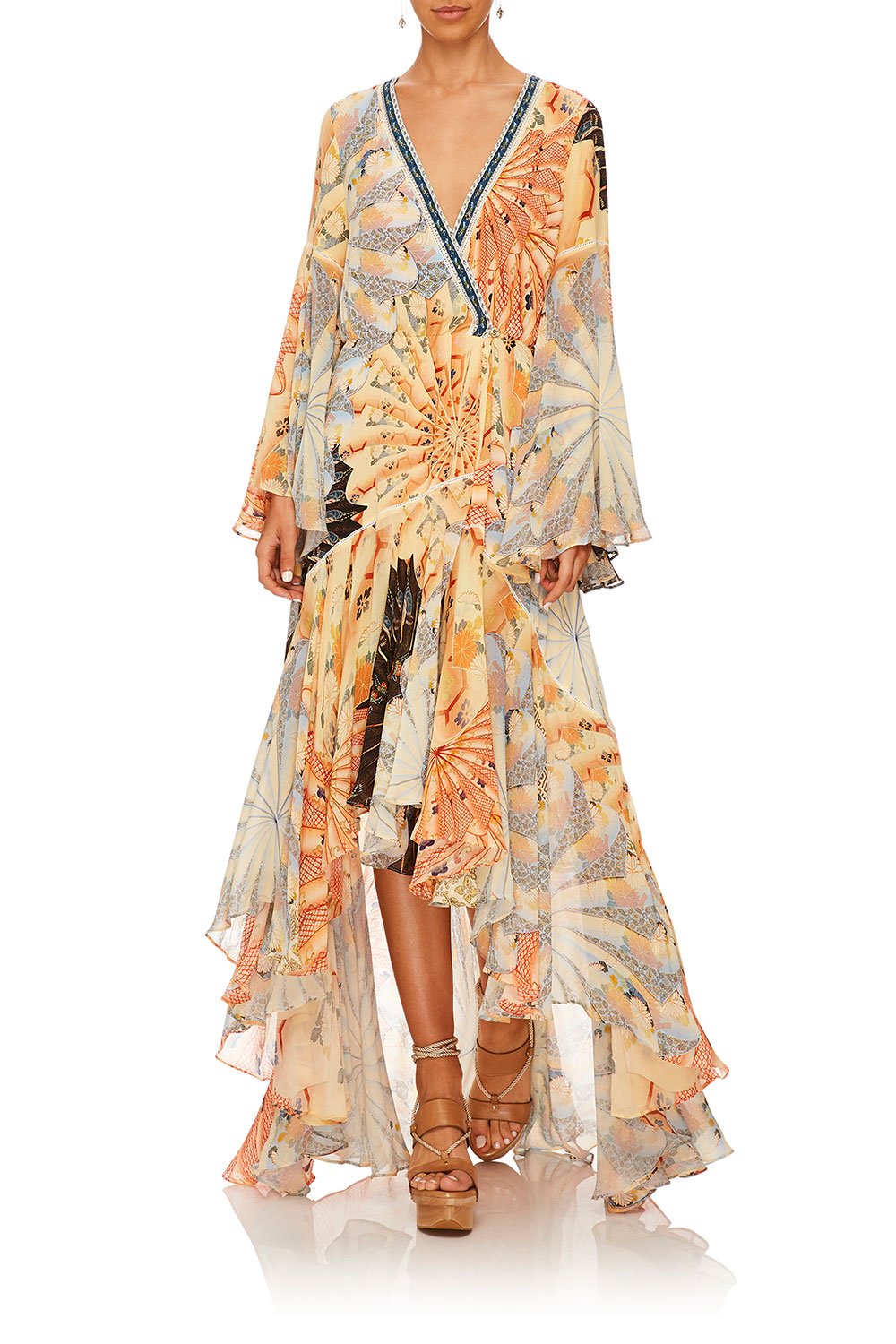 CAMILLA FOR THE FANS WRAP DRESS W BELLE SLEEVES