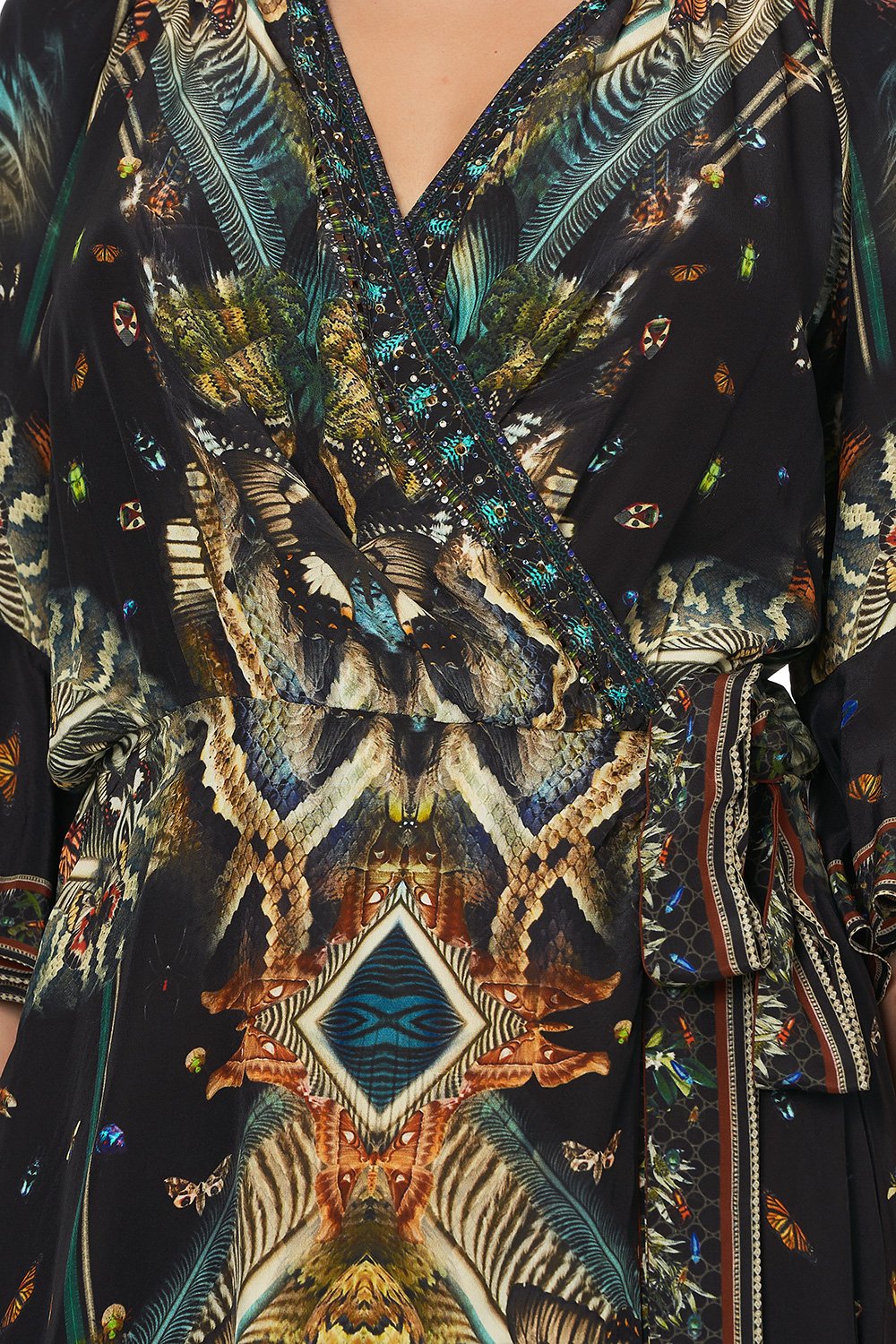 WRAP DRESS WITH RAGLAN SLEEVE MATERNAL INSTINCT