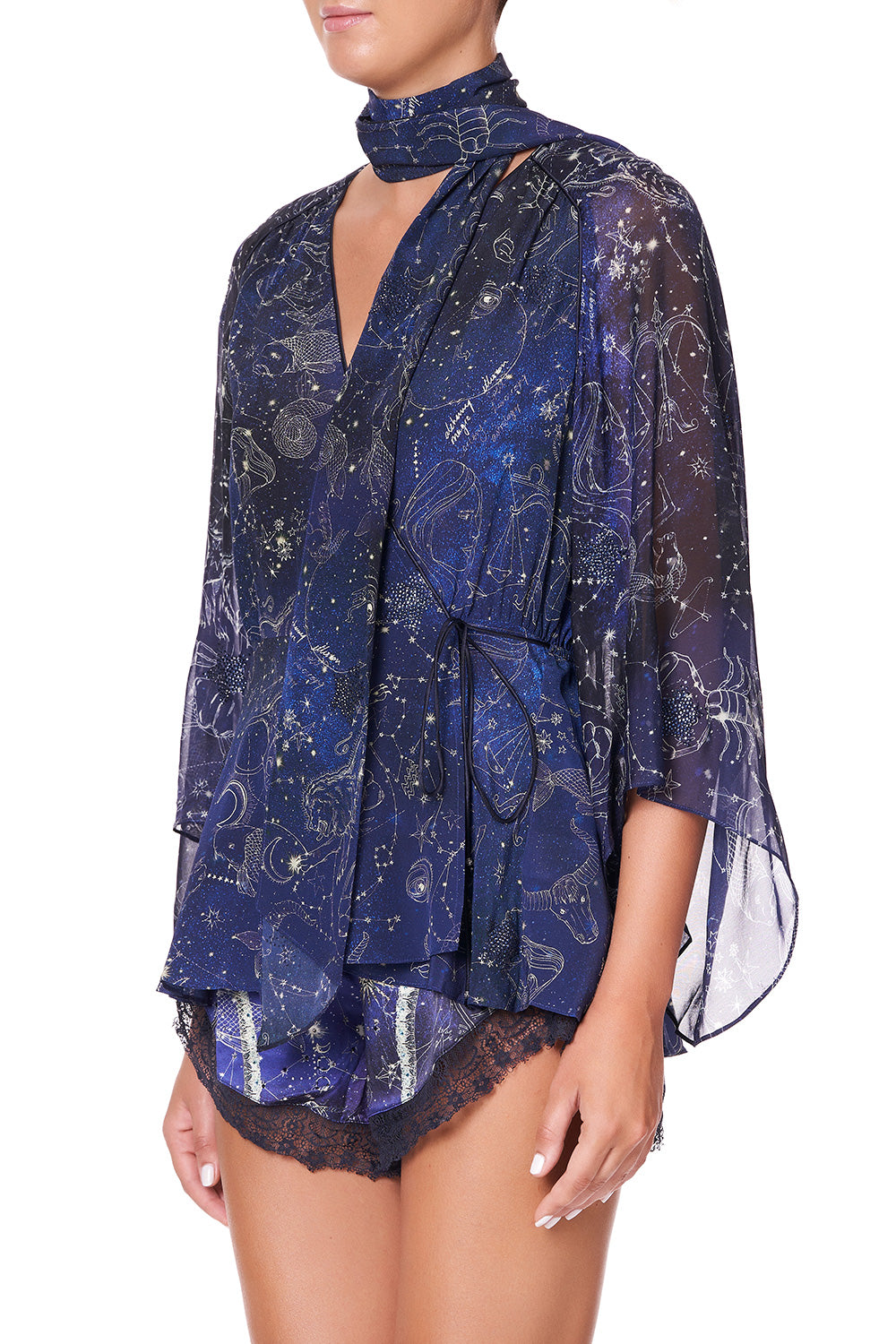 WRAP TOP WITH NECK TIE ITS A SIGN