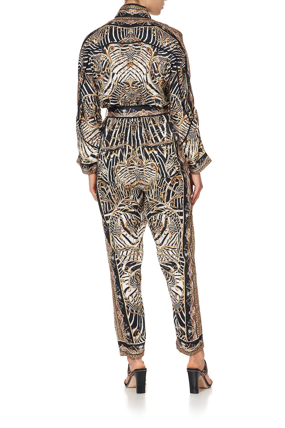 ZIP FRONT PANEL JUMPSUIT NIGHT WAITING FOR DAY