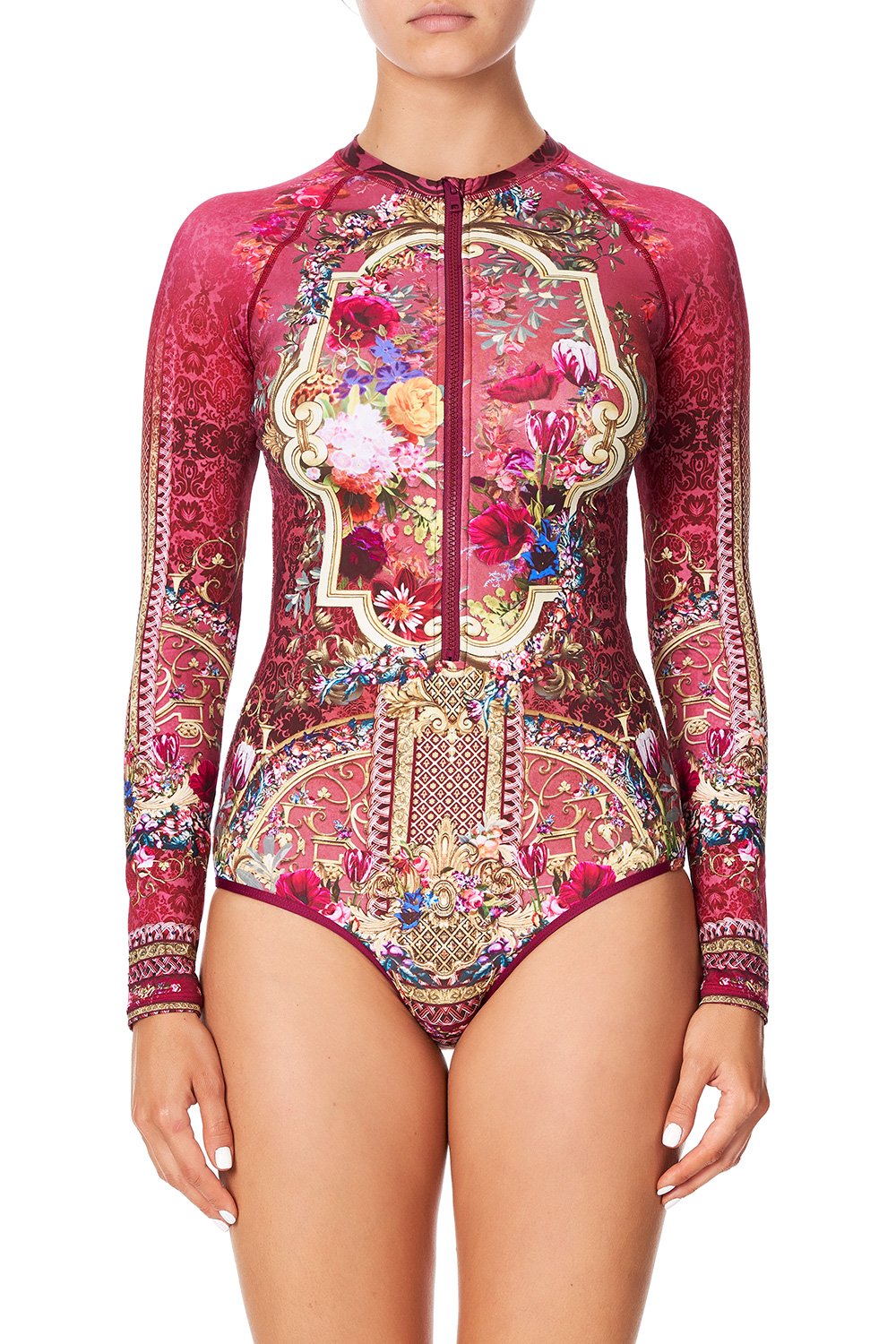 ZIP FRONT PADDLESUIT PALAIS ROUGE