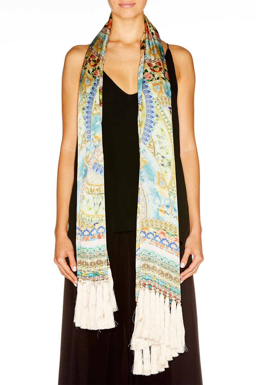 SIGN OF PEACE SHAWL W TASSELS