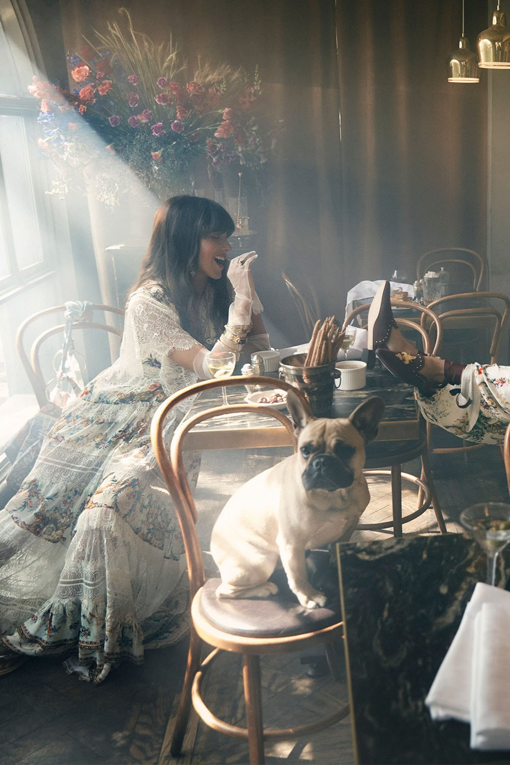 BUTTON UP DRESS WITH LACE INSERT OLYMPE ODE