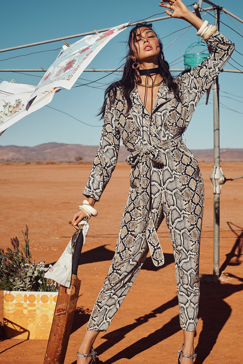 ZIP FRONT PANEL JUMPSUIT KAKADU BOO