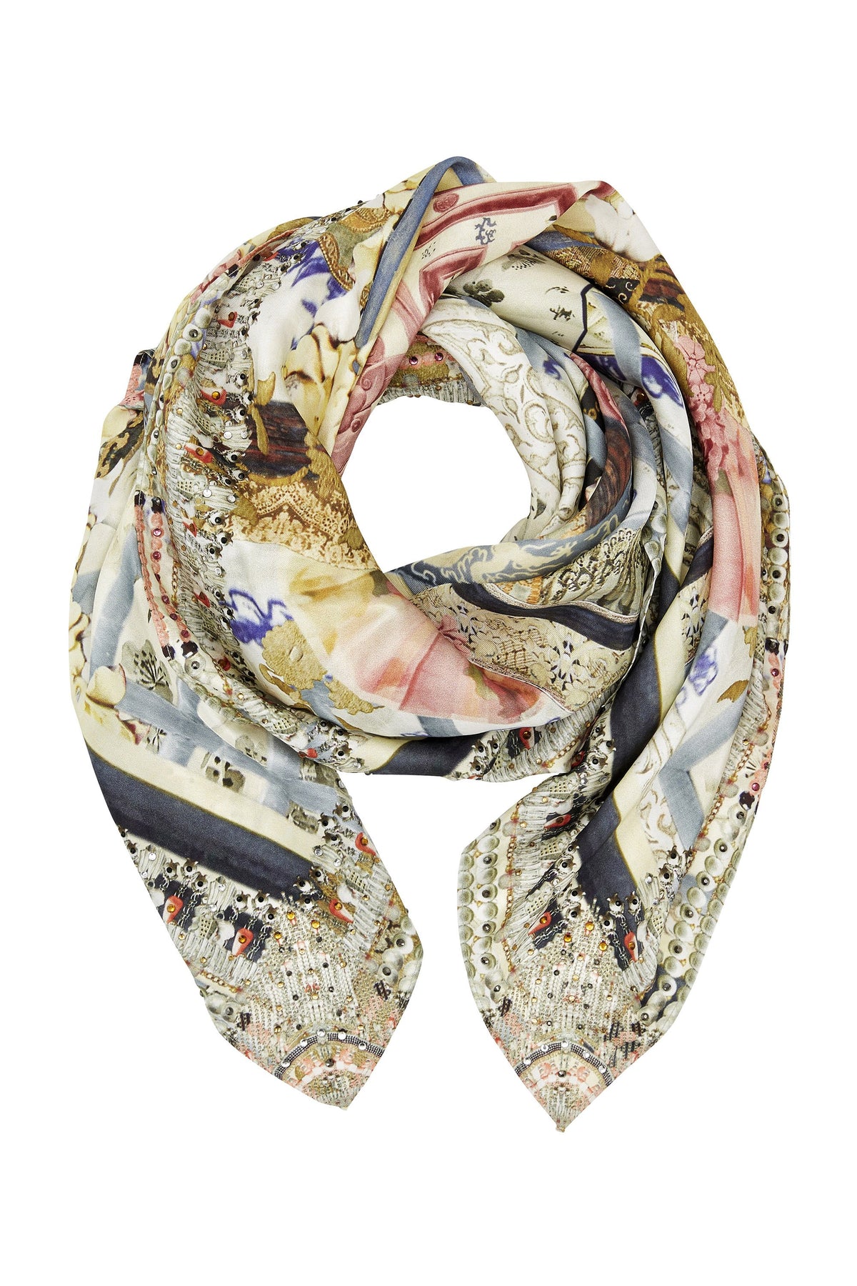 ECHOES OF ERHU LARGE SQUARE SCARF