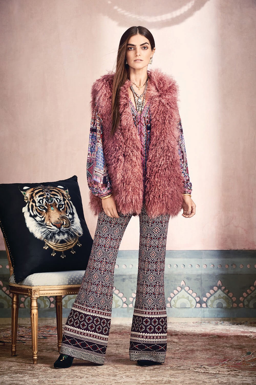 MAPPED OUT FLARED KNIT PANT