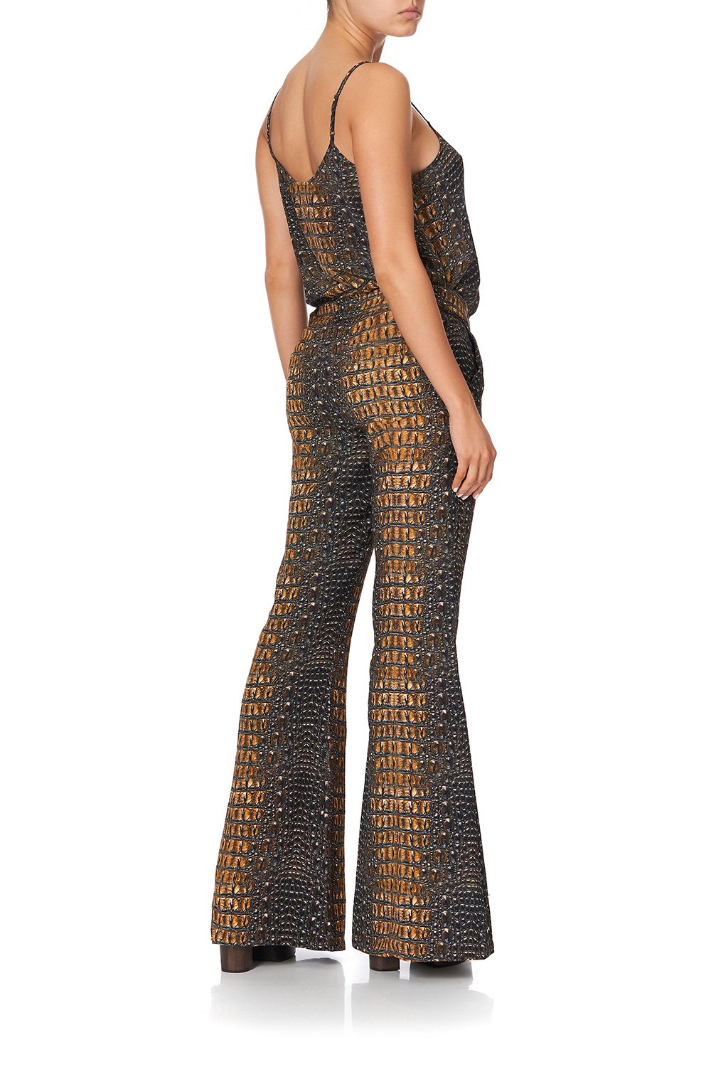 FLARE WITH D-RING DETAIL CROCODILE ROCK