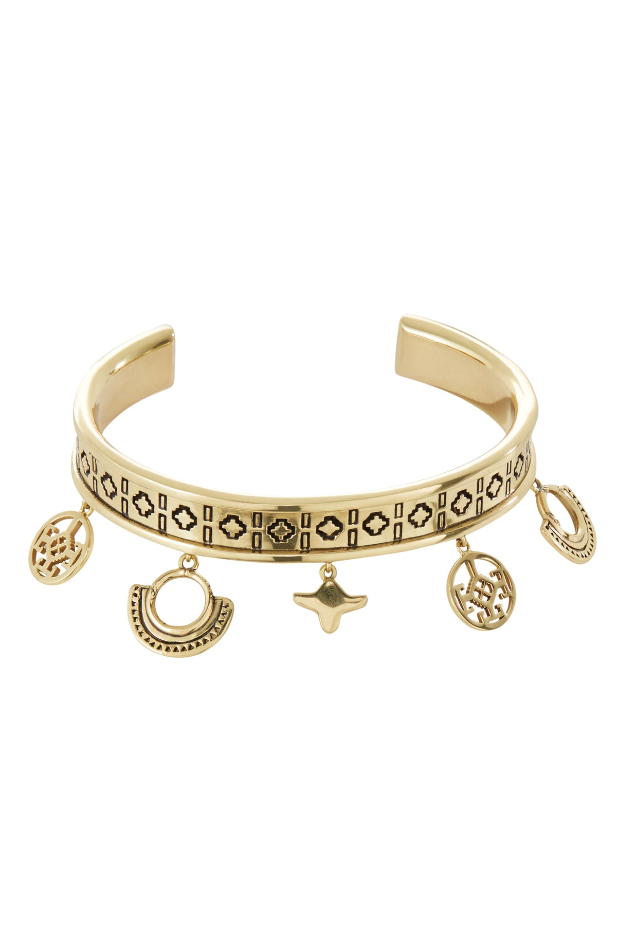 GOLD BRASS CUT OUT BANGLE