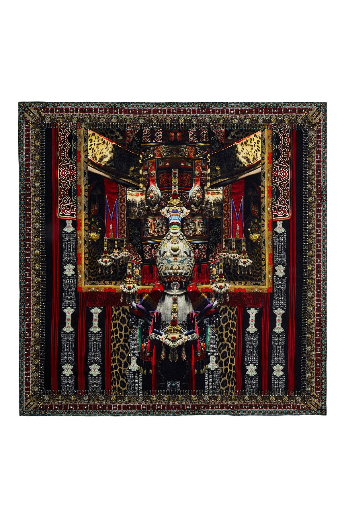 IN A DALAI DAZE LARGE SQUARE SCARF