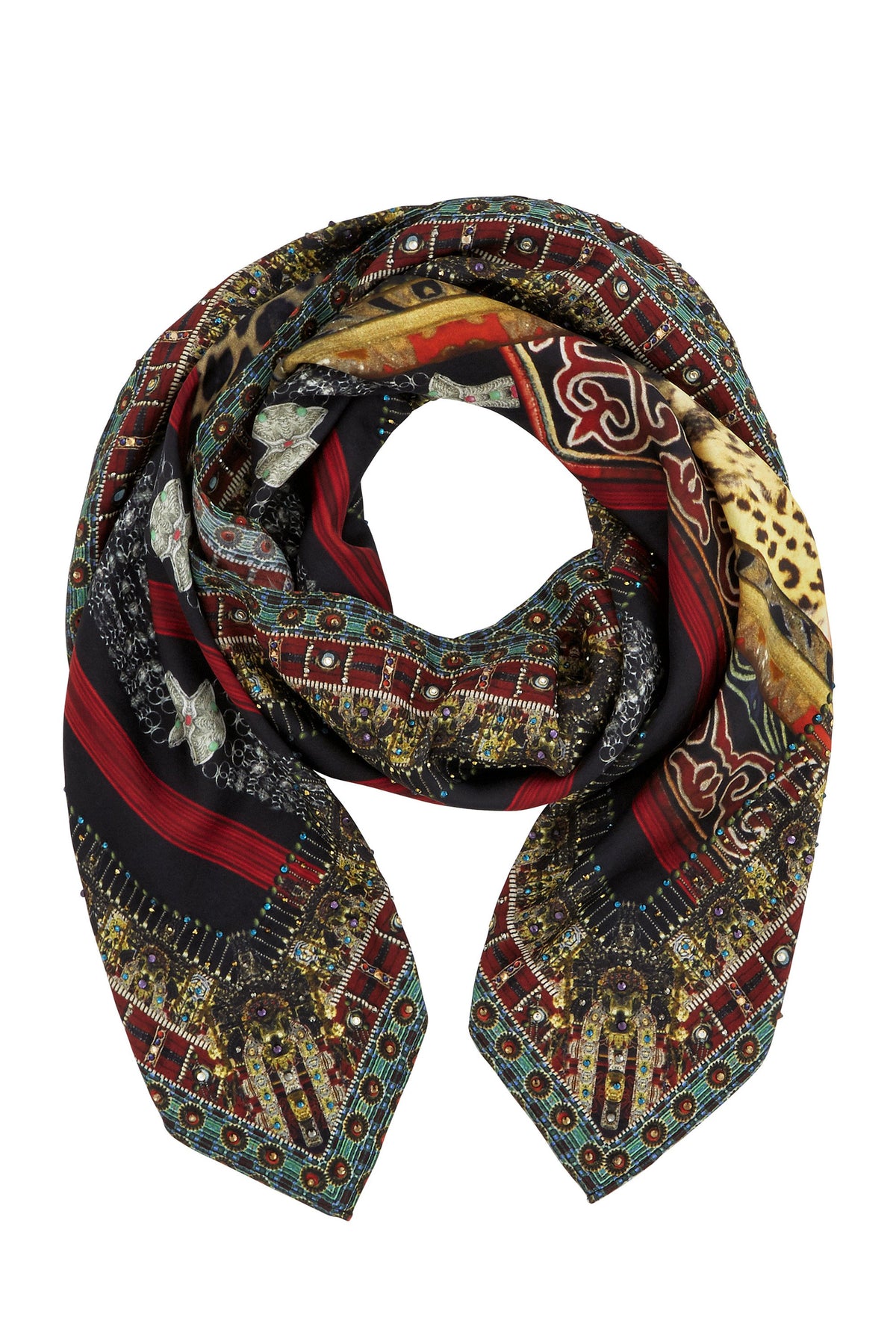 IN A DALAI DAZE LARGE SQUARE SCARF