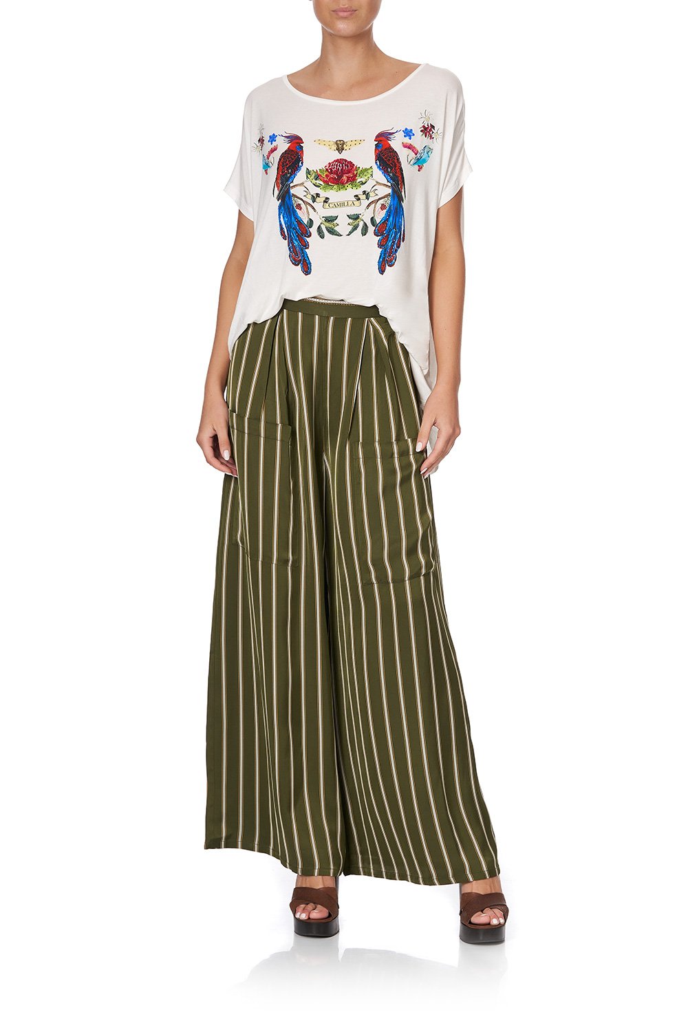 WIDE LEG TROUSER WITH FRONT POCKETS AMONG THE GUMTREES