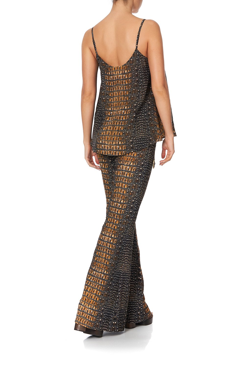 LACE UP FRONT CAMI CROCODILE ROCK