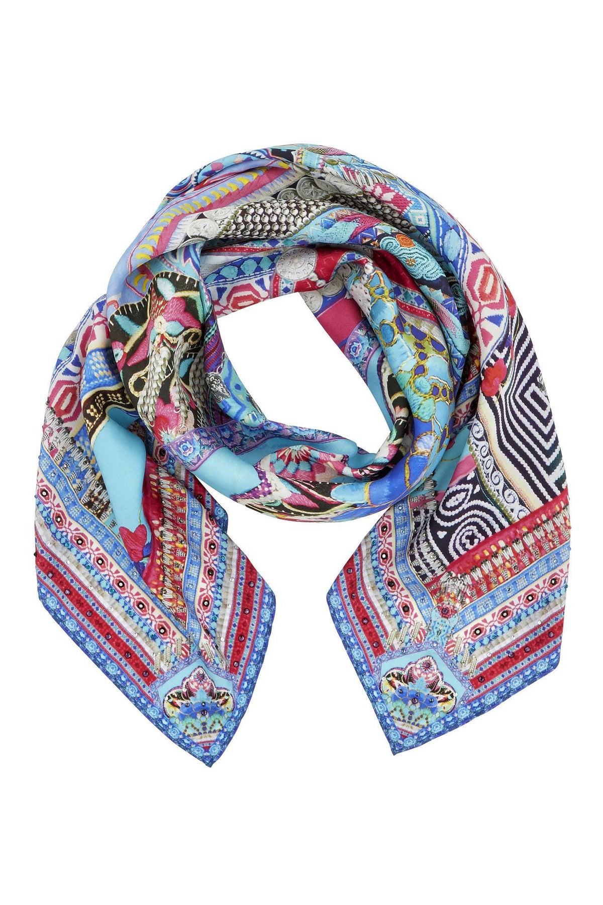 FESTIVAL FRIENDS LARGE SQUARE SCARF