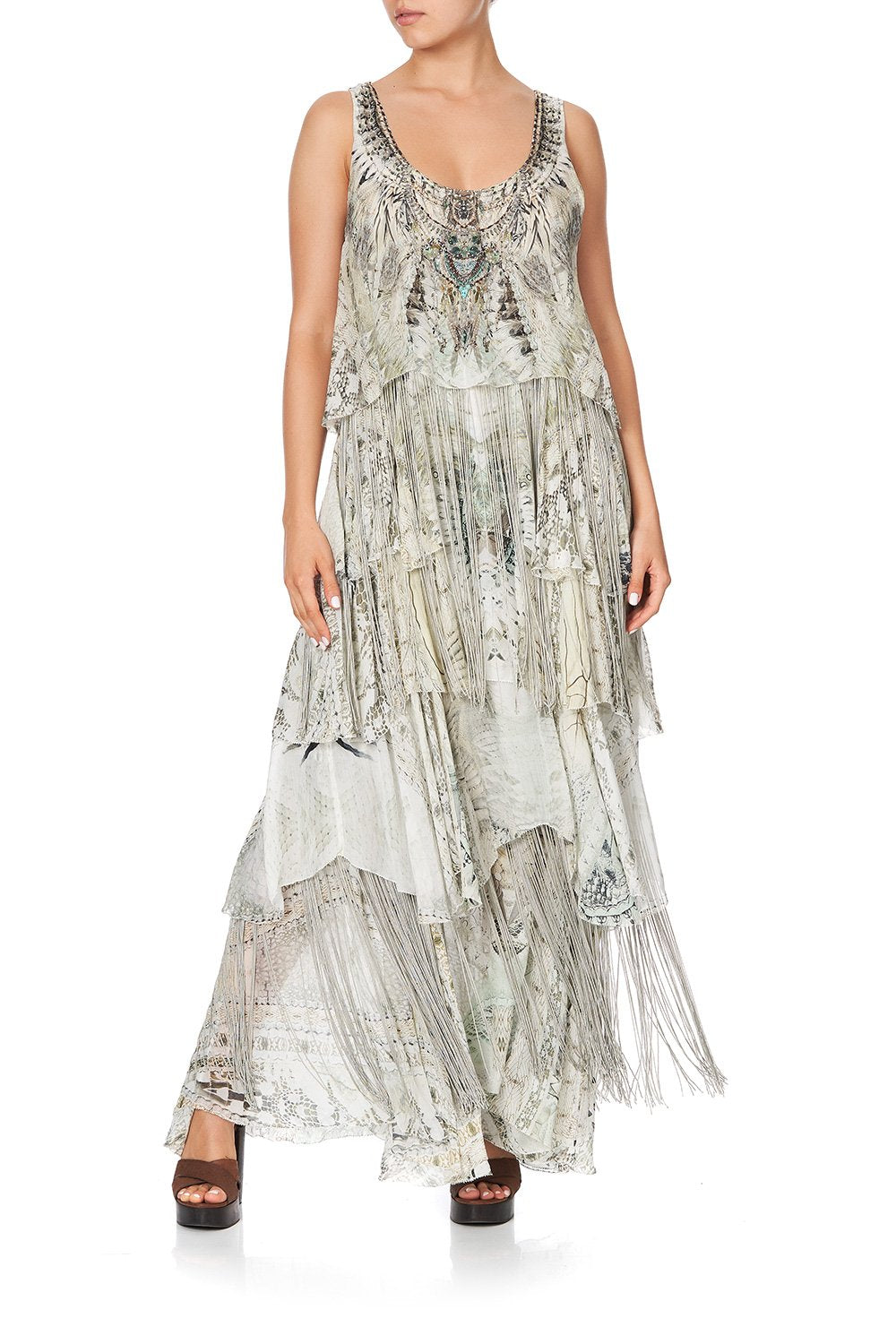 LAYERED FRILL LONG DRESS DAINTREE DREAMING